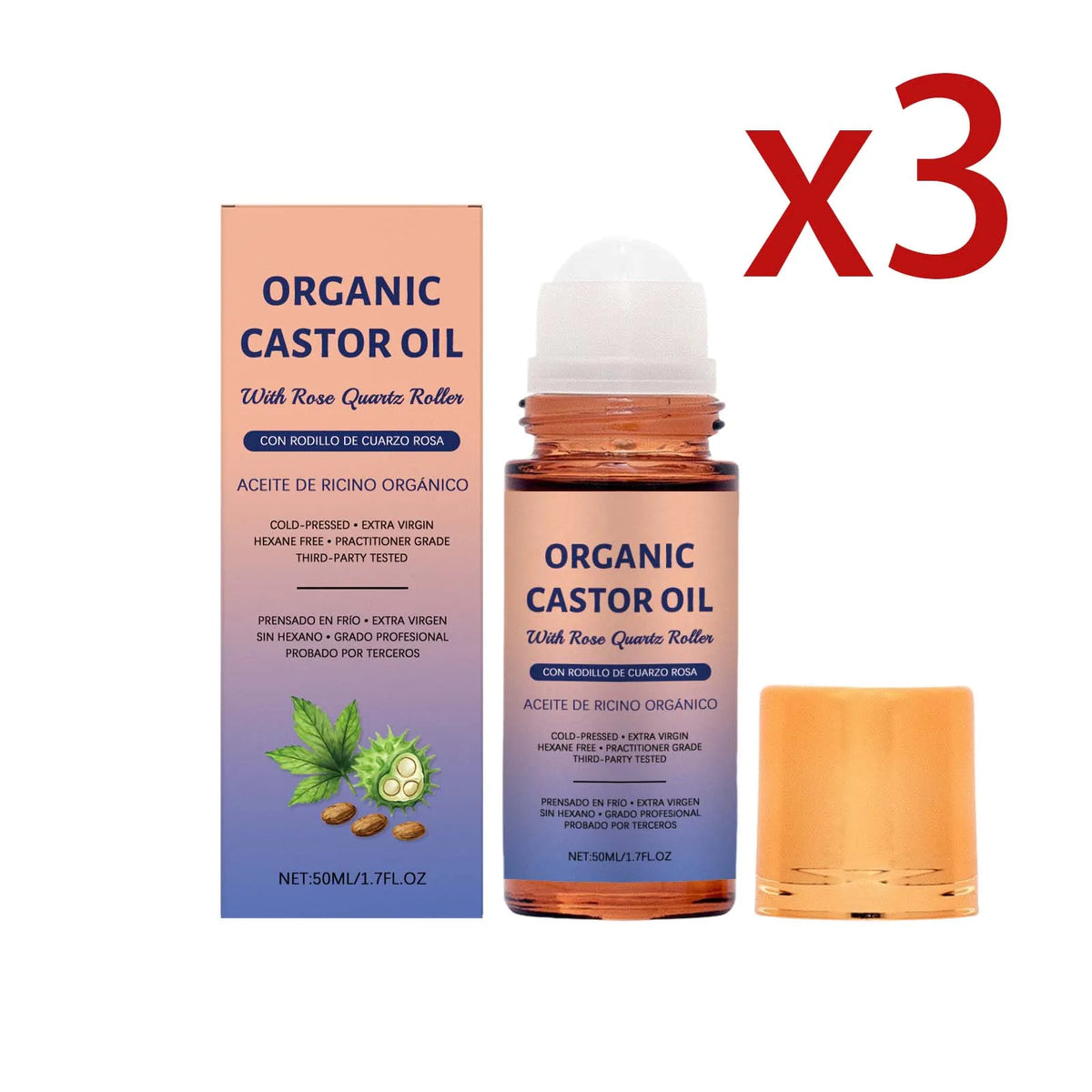 Castor Oil Soothing Essence Ball Relieve Dryness Brighten Deep Hydration Nourish Improve Skin Condition Skin Moisturizing Serum