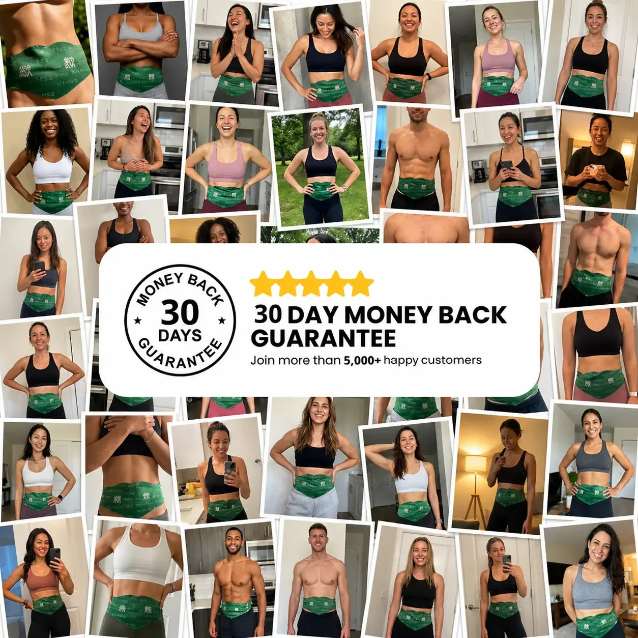 Adesivos de bem-estar herbal MoxyPatch da Corvenly, mostrados na imagem em uso na pele com embalagem ao lado.