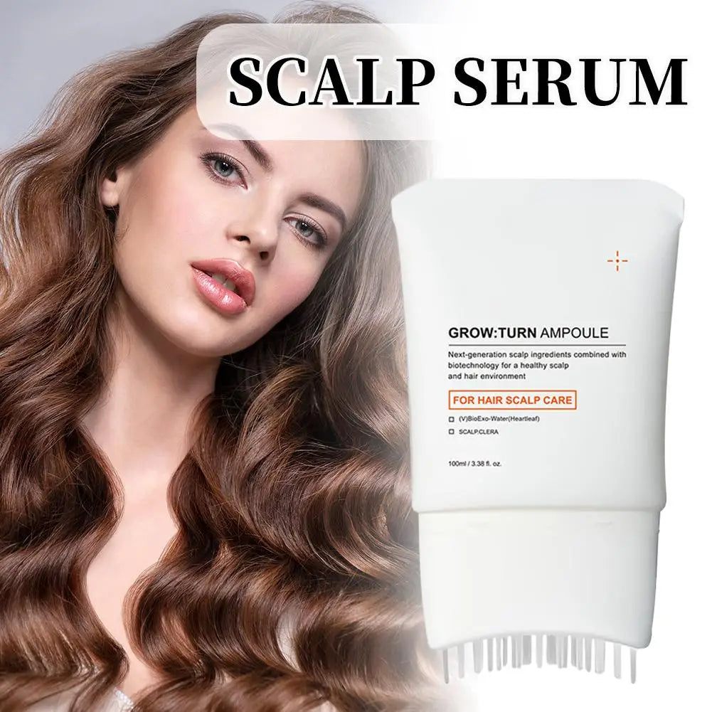 Scalp Care Serum Built-in Massager Brush Soothe Nourish Hair Follicles Promote Hair Growth Reduce Hair Loss Repair Damaged Hair