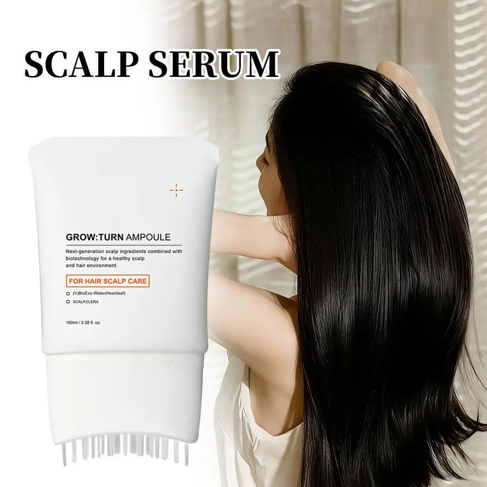 Scalp Care Serum Built-in Massager Brush Soothe Nourish Hair Follicles Promote Hair Growth Reduce Hair Loss Repair Damaged Hair