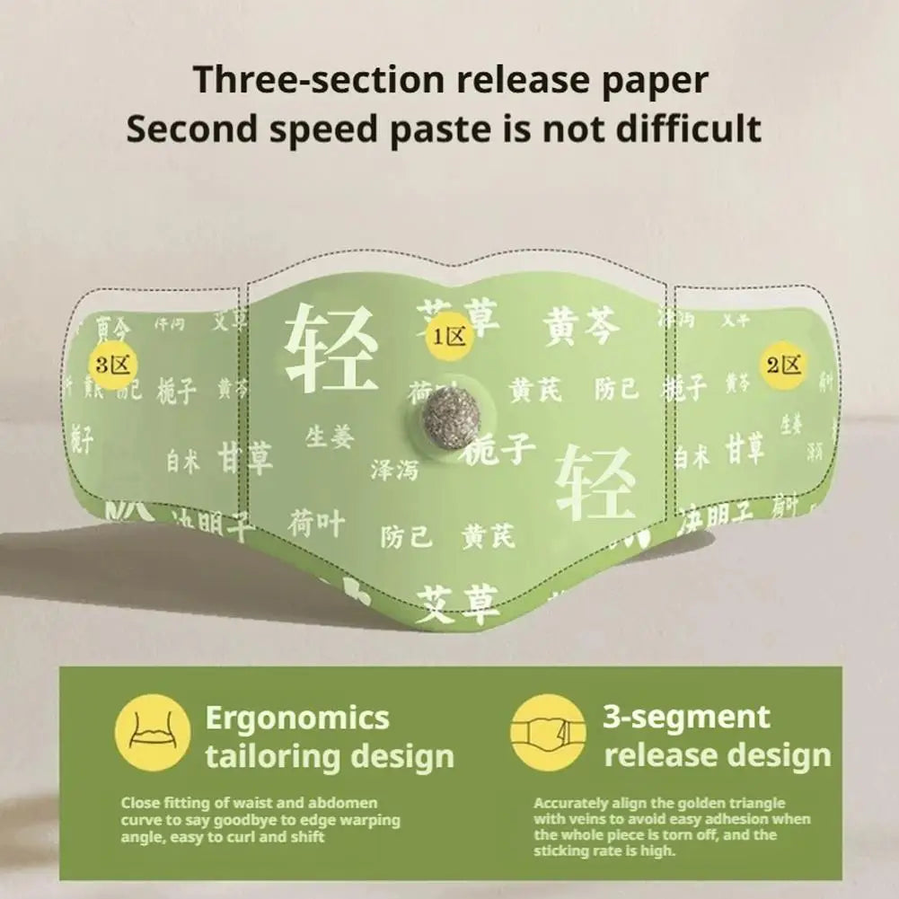 12/3/4/5 Sheets Natural Weight Loss Navel Patches, Moxa Herbal Belly Fat Burning Stickers, Ayurvedic Detox Slimming Belly Wrap